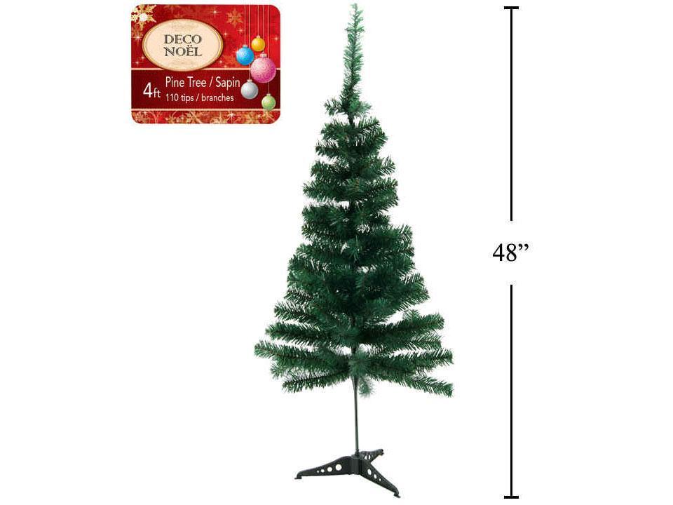 Deco Noel 4ft. Pine Tree-Green, 110 Tips, polybag, cht