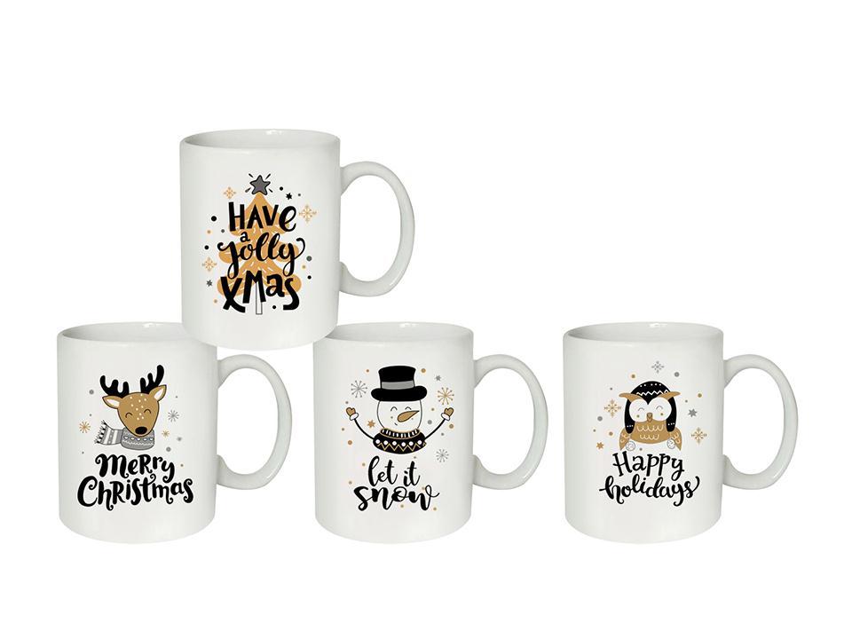 S.Secrets Xmas 14oz. Ceramic Coffee Mug, 4/S, upc
