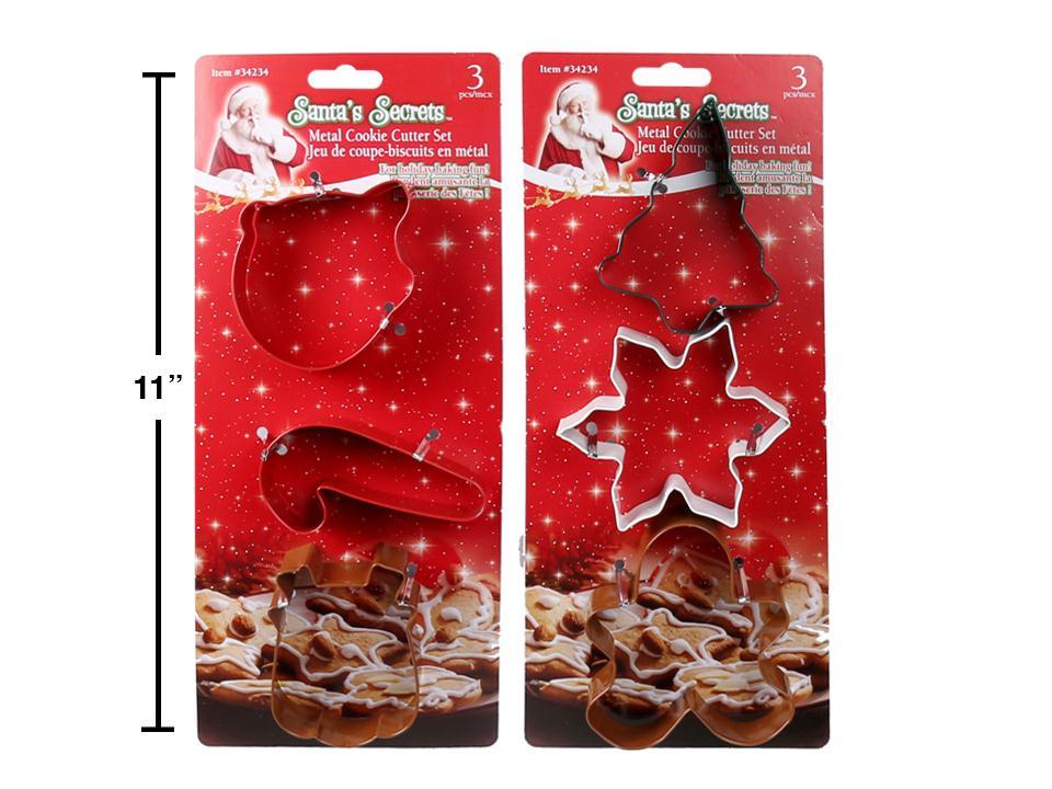 S.Secrets 3pcs Metal Cookie Cutters, 2asst., t.o.c