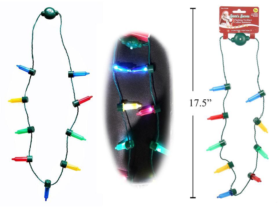 S.Secrets 9 LED Xmas Mini Lights Style Flashing Necklace, header