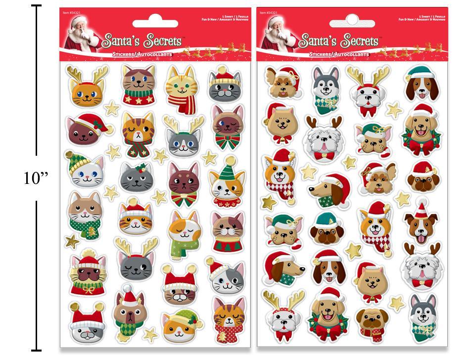 S.Secrets Xmas Pop-Up w/Foil Stickers, 2asst., pbh