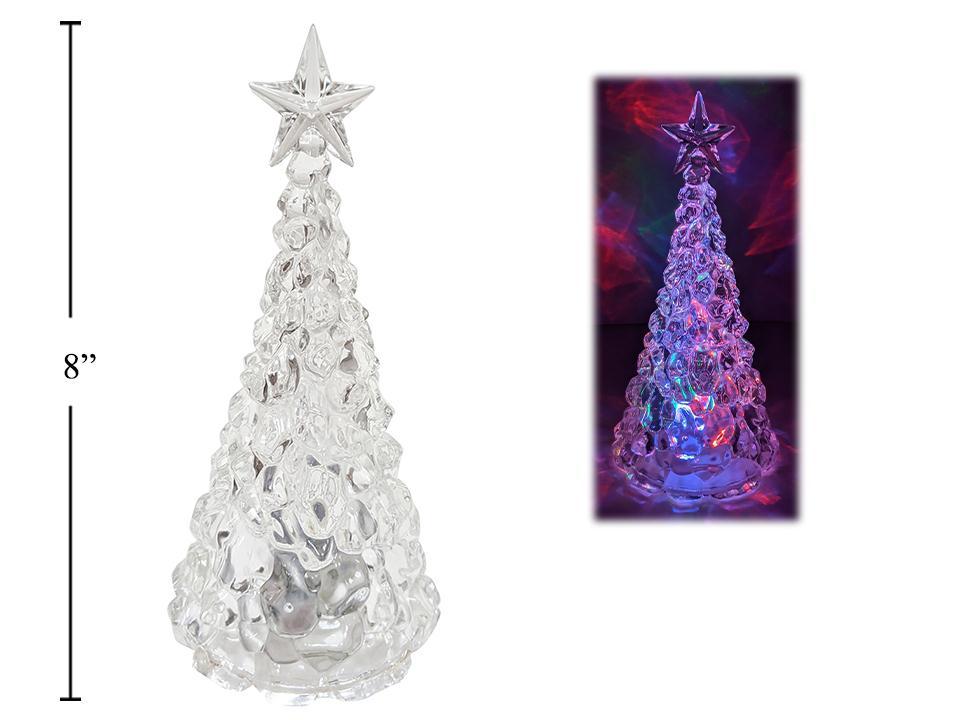 Deco N. 8"LED  Acrylic Xmas Tree w/ Colour-Changing, cht