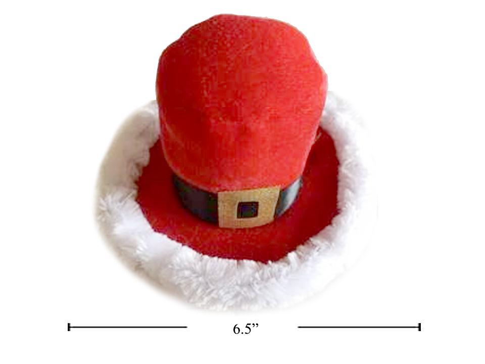 S.Secrets Xmas Top Hat Hair Clip w/Santa Belt, tie on card