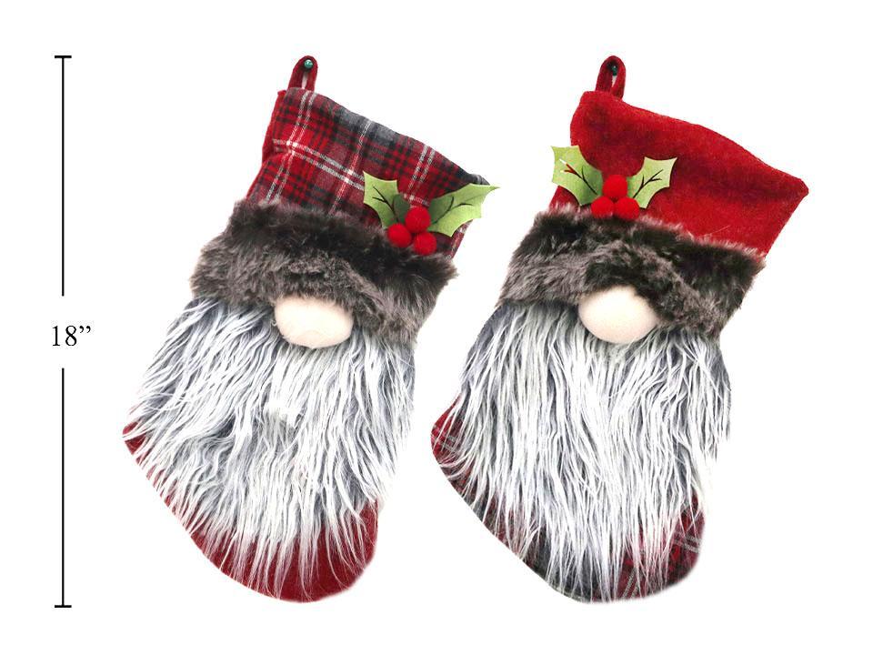S.Secrets 18" Xmas Gnome Stocking, 2/S, cht