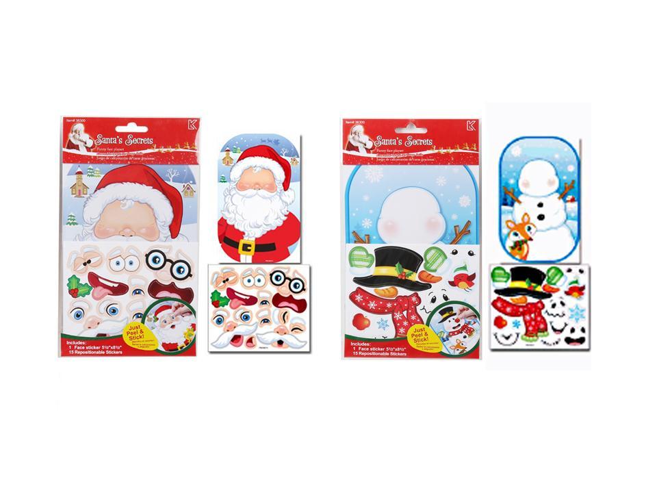 S.Secrets Xmas Funny Face Stickers, 2/s, pbh