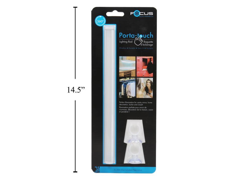 Focus E. White Portable Touch N Glow Lite Bar with Suction Cups