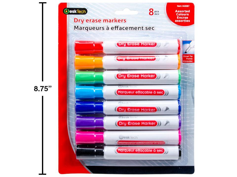 Desk Tech 8-Piece Mixed Colour Markers