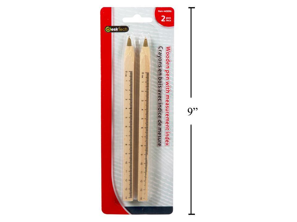 Desk Tech Wooden Pen with Measurement Index