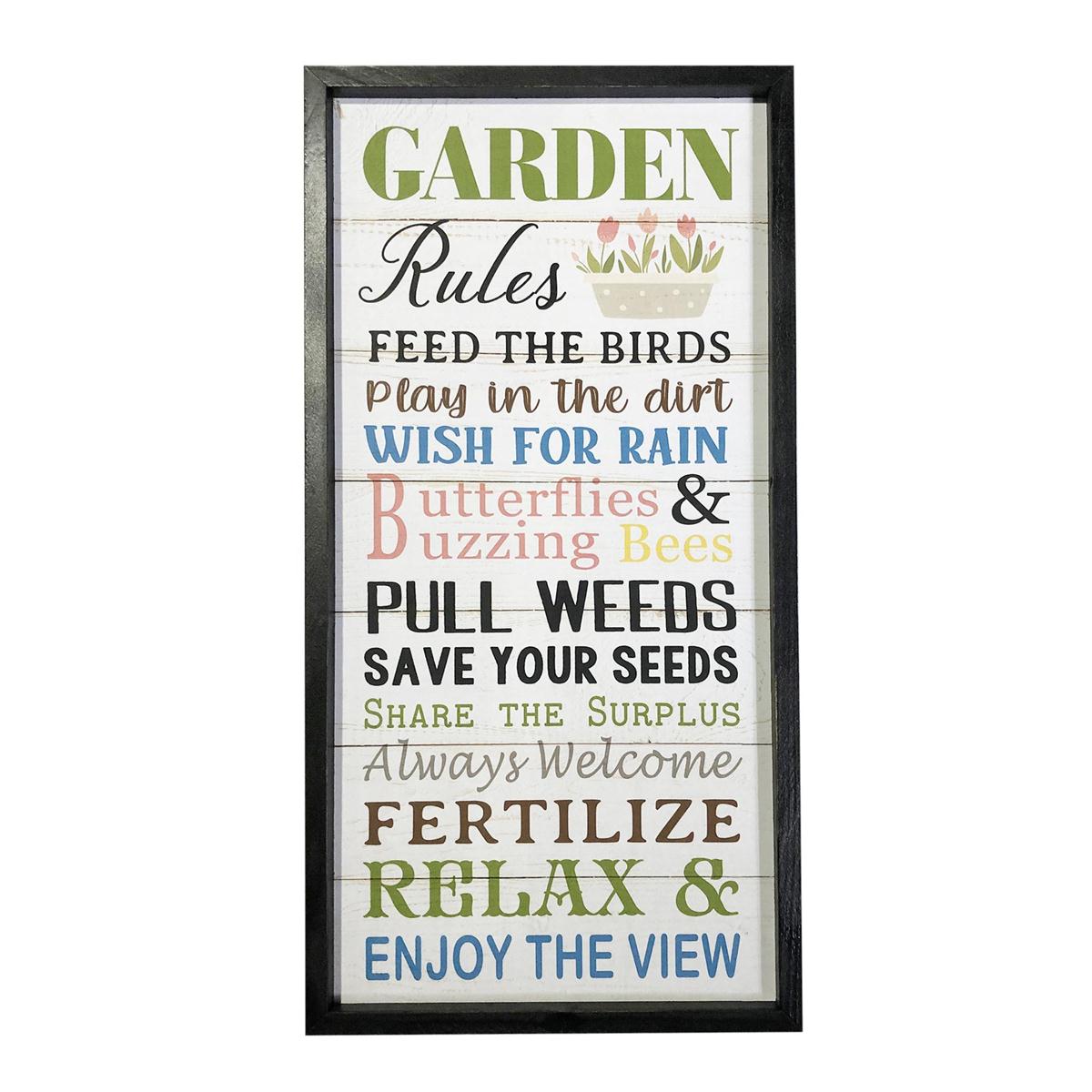 Country G. 11.8"x23.6" MDF Wall Plaque w/Frame