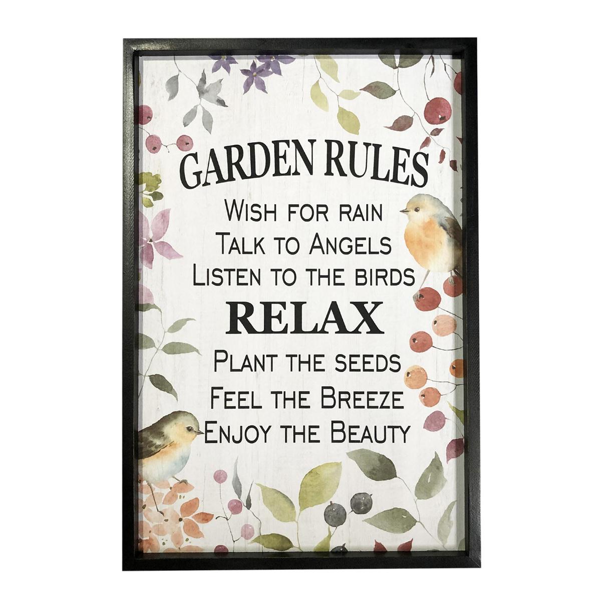 Country G. 15.7"x23.6"MDF Wall Plaque w/Frame