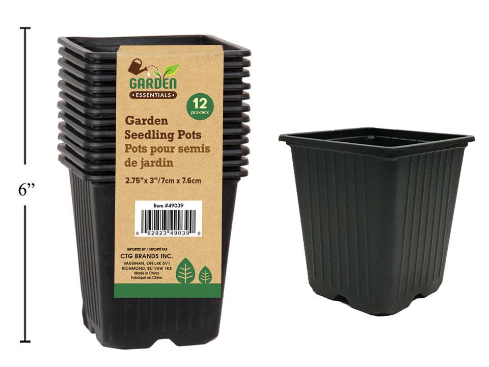 Garden E. 12pc Garden Seedling Pots , 2.75"x2.75"x3"