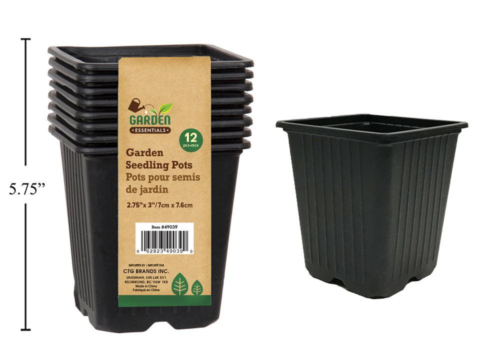 Garden E. 8pcs Garden Seedling Pots , 3.75"x3.75"x4"