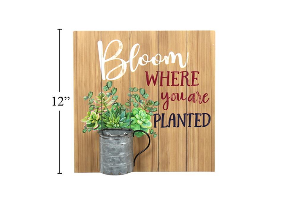 Country Garden 15.75'' MDF Wall Decor w/Planter