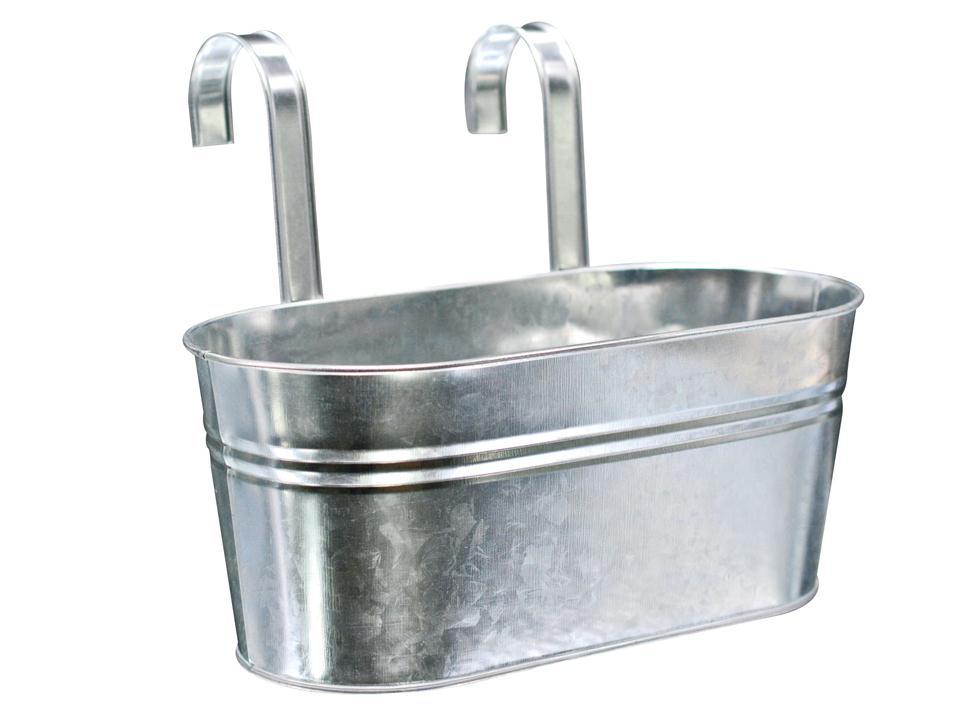 Garden E. Galvanized Oval Tub Planter w/Hanger