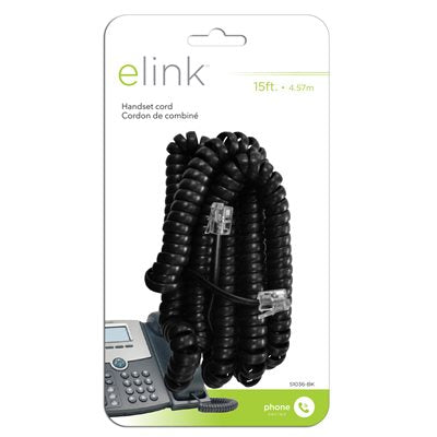 15 Ft. Black Phone Handset Cord