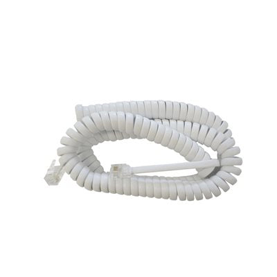 15 Ft. White Phone Handset Cord