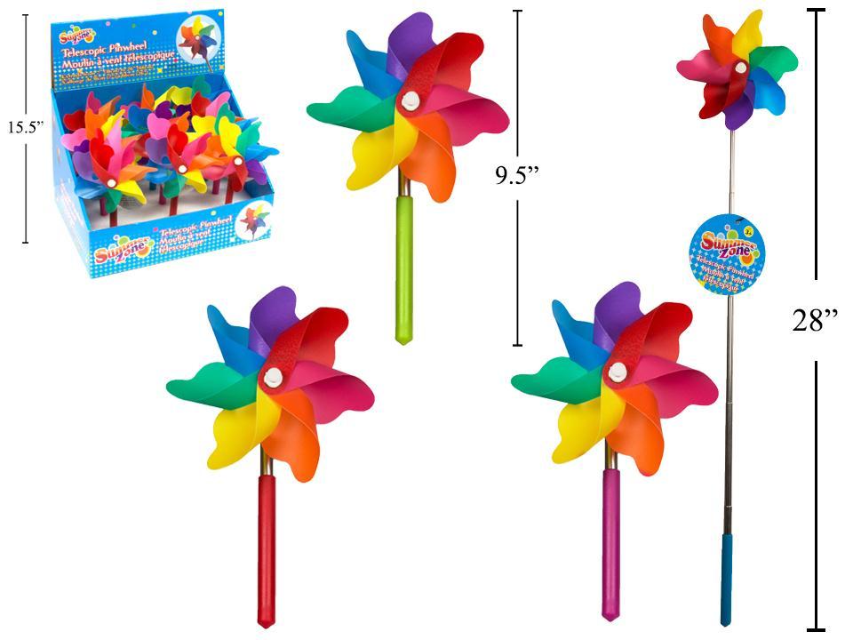 Summer Zone Telescopic Windmill, extends from 9" to 28"