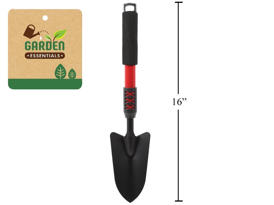 Garden E. 16" Deluxe Carbon Steel Shovel with Foam Grip, cht
