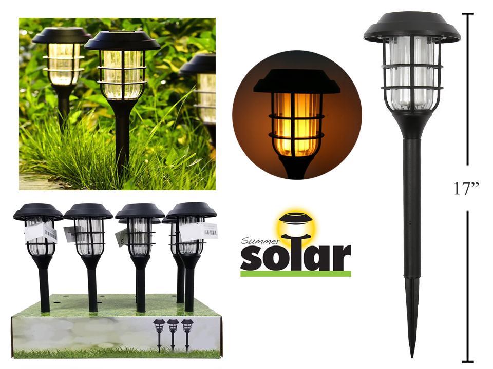 Solar 17.5'' Dancing Flames LED Pathway Light
