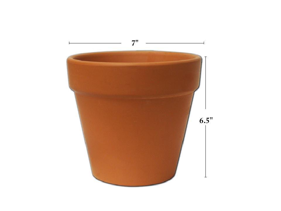Garden E. 7" Terracotta Planter, 7"dia.x6.5"H