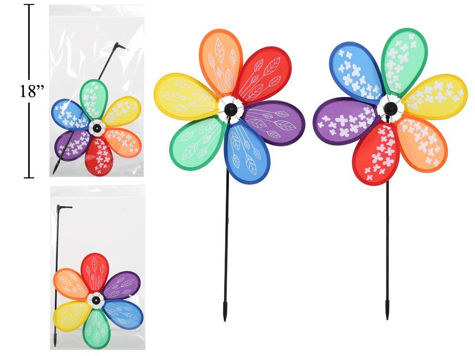 Multi-Colour Garden Pinwheel, 10"x 23"