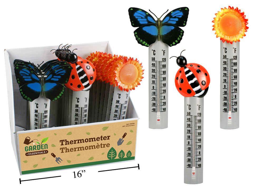 Garden E. 13.25"H Hanging Thermometer