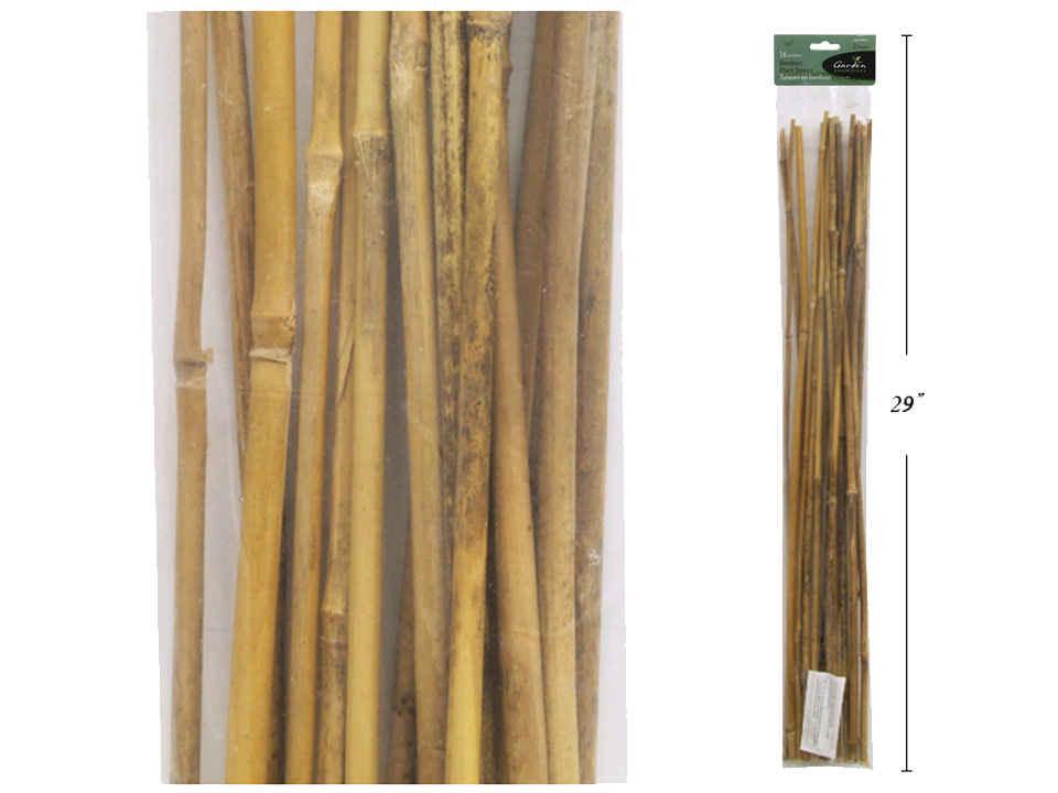 Garden E. 12ct. 2FT. Bamboo Plant Stakes, Natural Colour, pbh