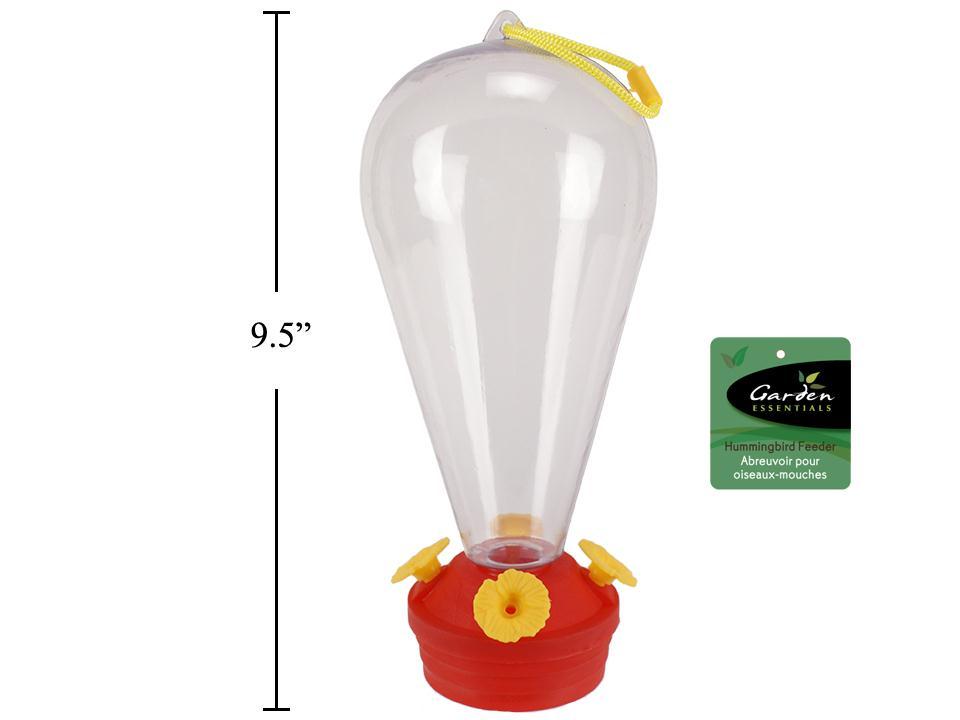 Garden E. 9"H Hummingbird Feeder, Hang Tag; 4.5"Lx9"H