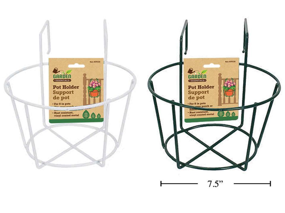 Garden E. Wire Pot Holder w/Hooks, 8"Dia.