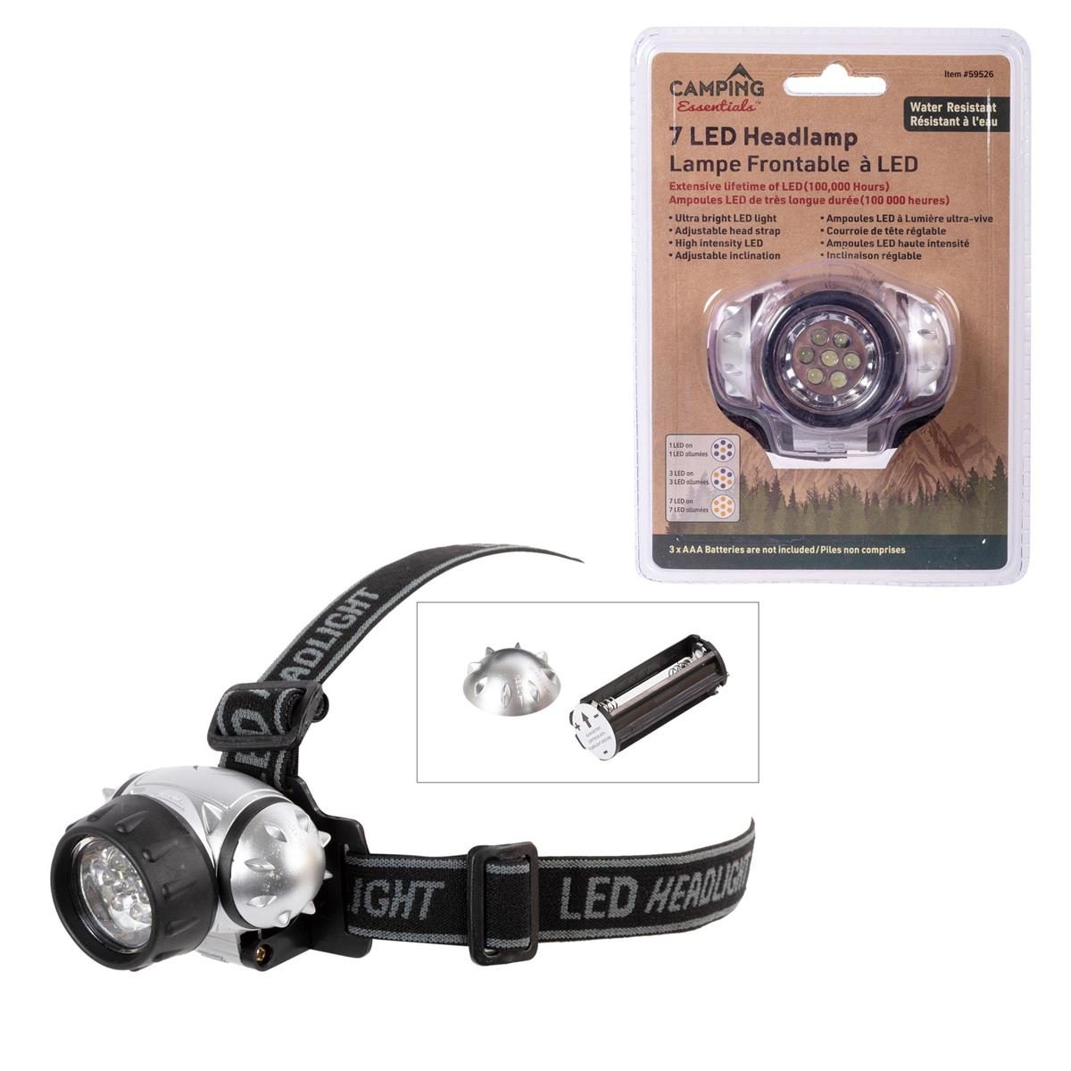 Camping 7 LED Headlamp, Water Resistant