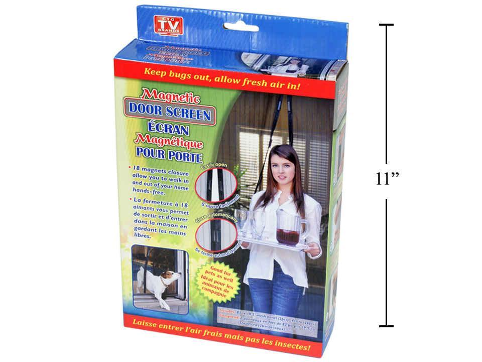 Magnetic Door Screen w/18 Magnets, , 35"x82", Keeps Bugs Out