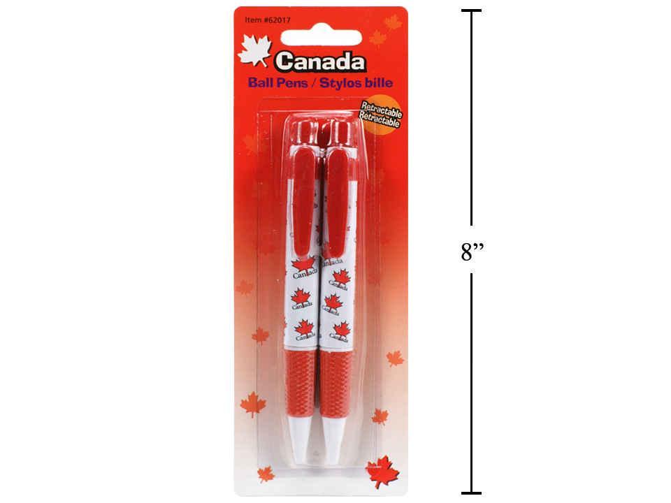 Canada 2-Pack Ballpoint Pens, Blue/Black
