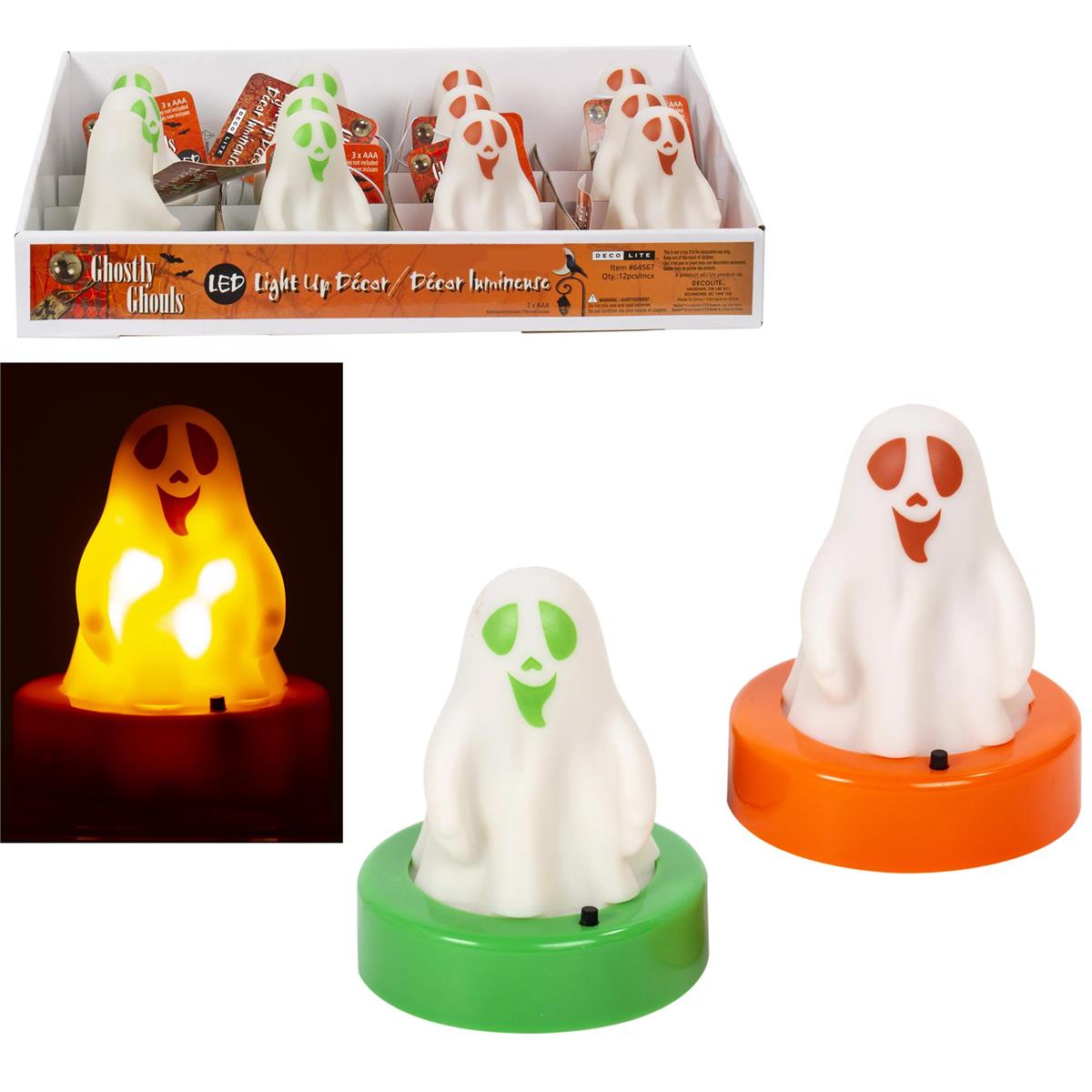 G.Ghouls 12 LED 3.3" Mini Ghost Table Light