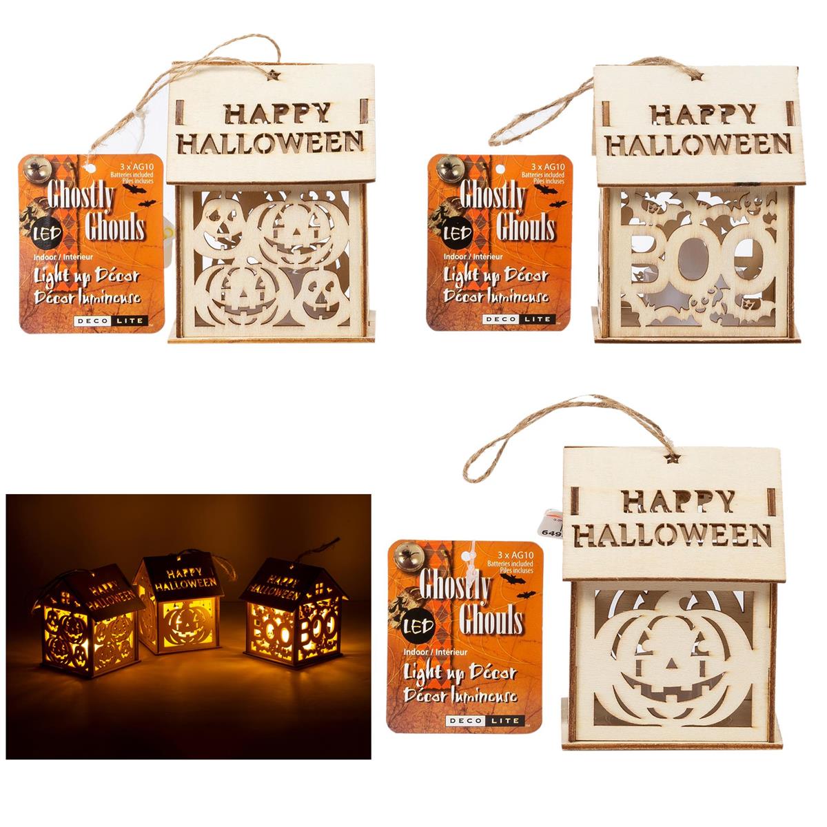G.Ghouls Paint Your Own Wooden Light-Up House Decoration