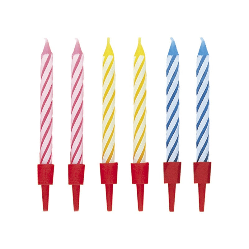 Birthday Candles in Holders  20ct