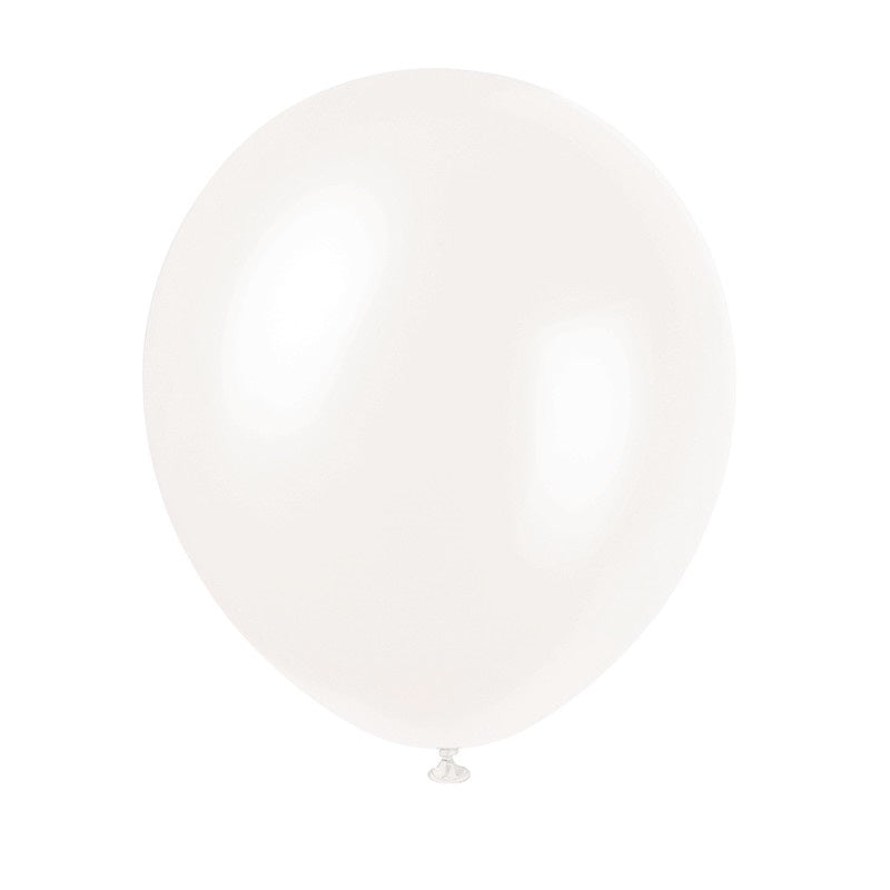 12 Latex Balloons  8ct - White"