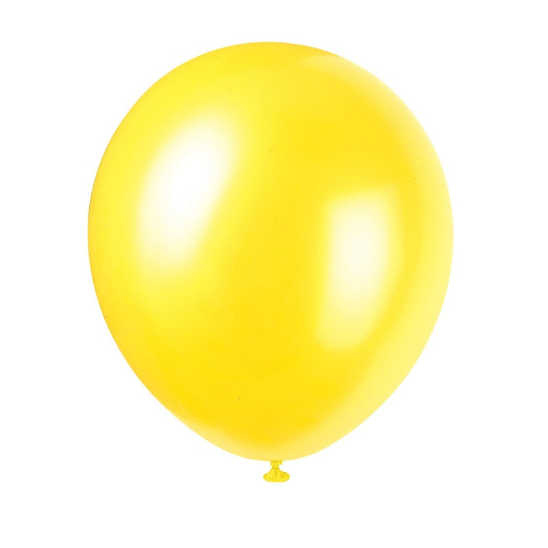 Latex Balloons 8ct - Golden Yellow