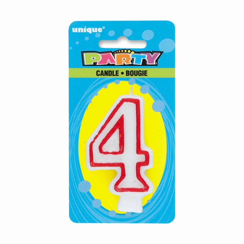 Number 4 Deluxe Birthday Candle