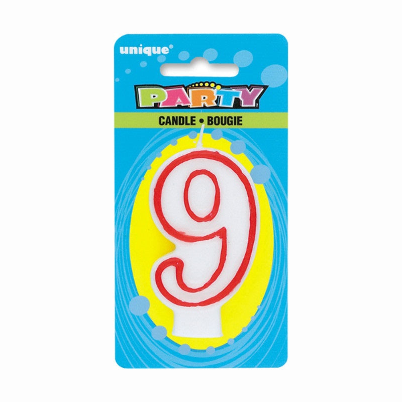 Number 9 Deluxe Birthday Candle