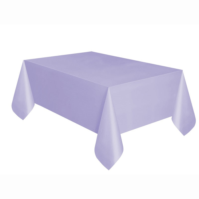 Lavender Rectangular Plastic Table Cover, 54 x 108"