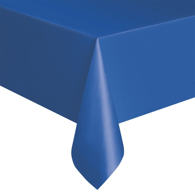 Royal Blue Rectangular Plastic Table Cover, 54 x 108"