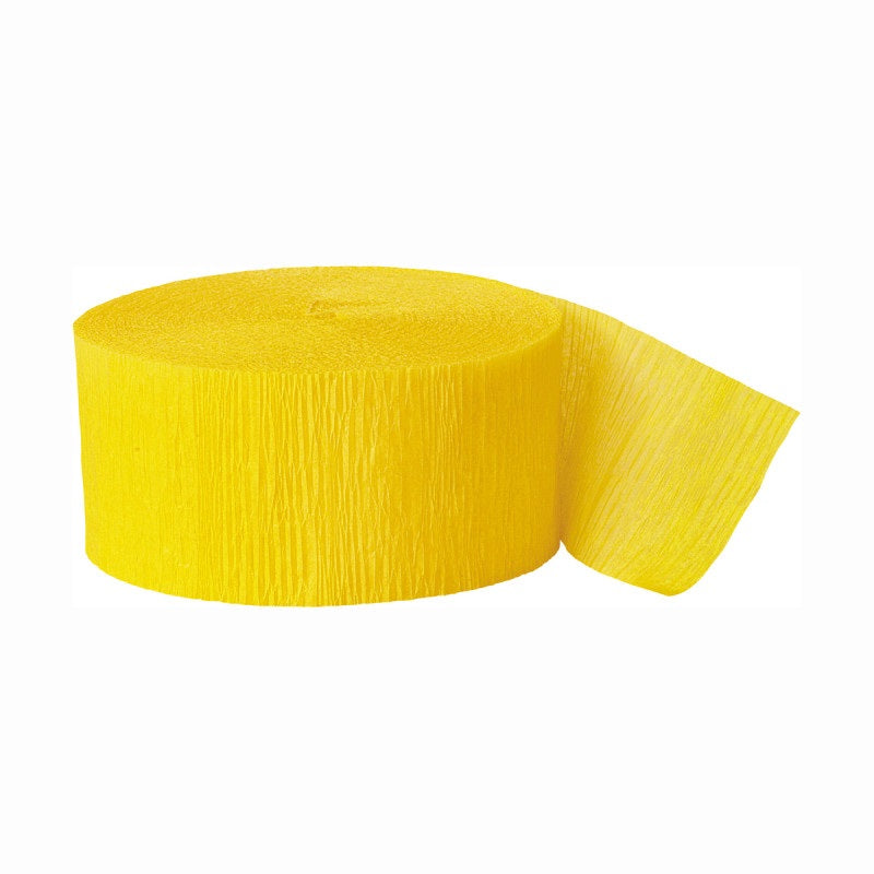 Yellow Crepe Streamer, 81 ft Length