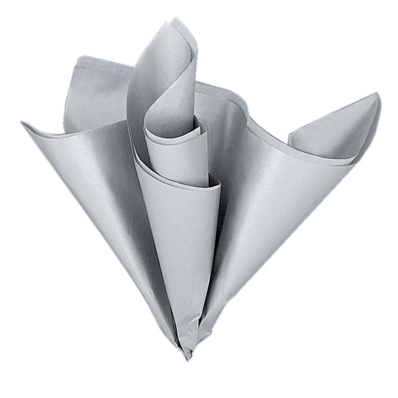 Silver Metallic Tissue Sheets  5ct