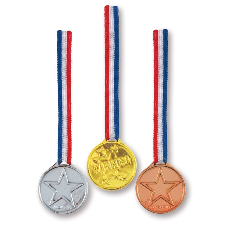 Gold, Silver, and Bronze Winner Medals