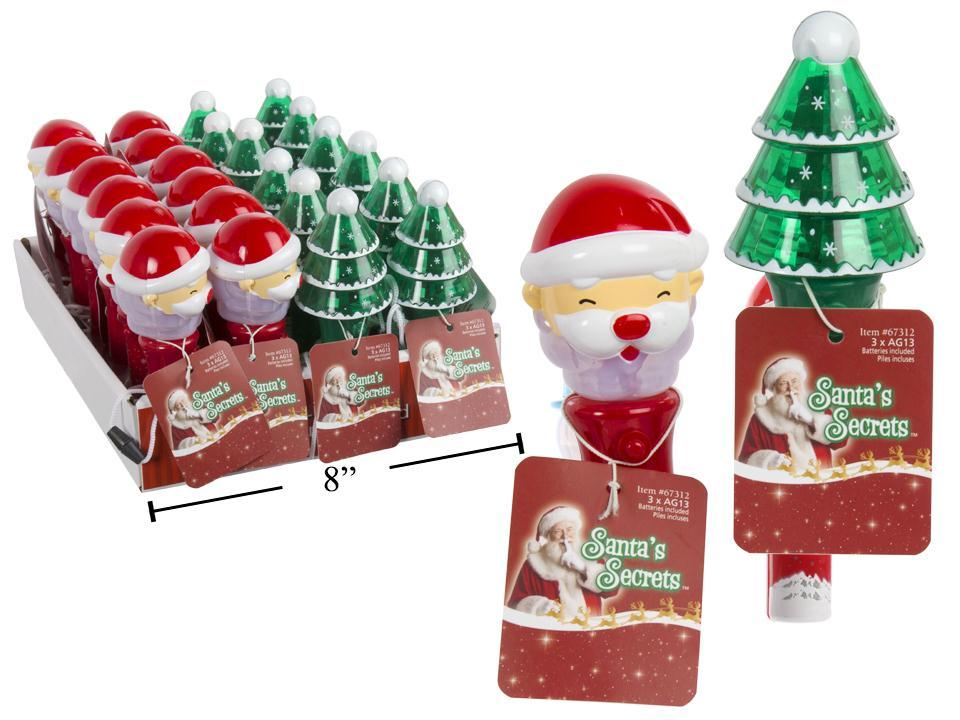 S.Secrets Xmas Light-Up Mini Spinning Wand, 2asst., 24/PDQ,label