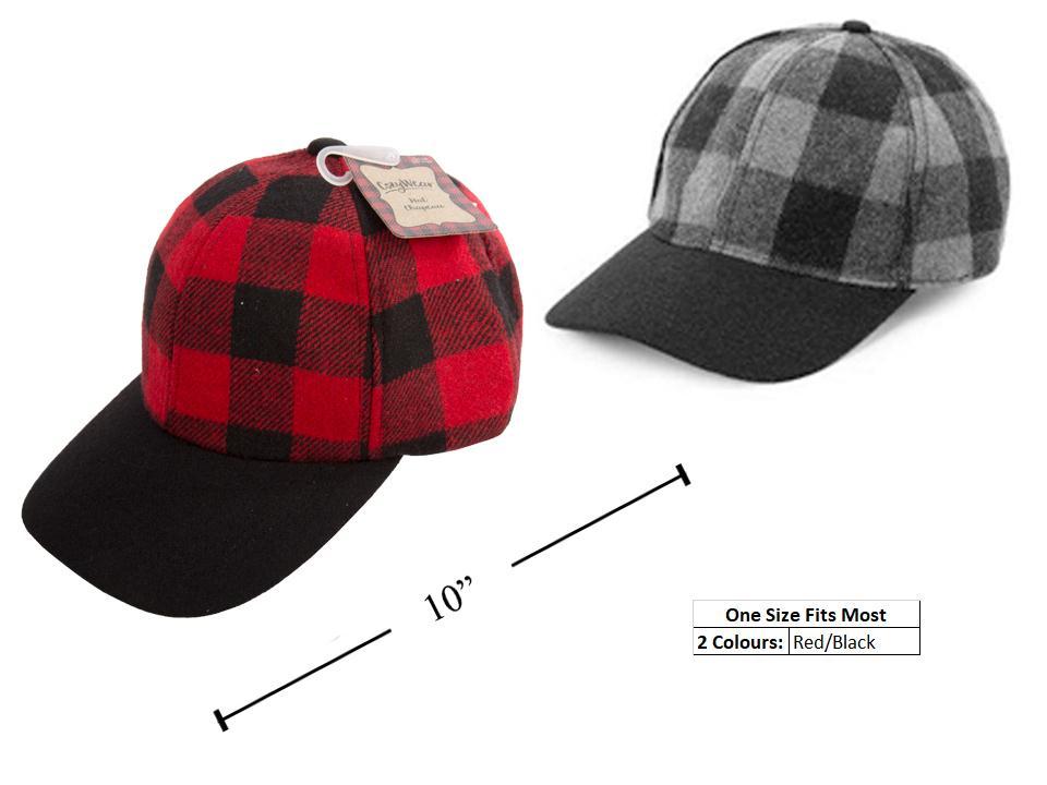 Cozywear Buffalo Plaid Adult Baseball Hat, One Size