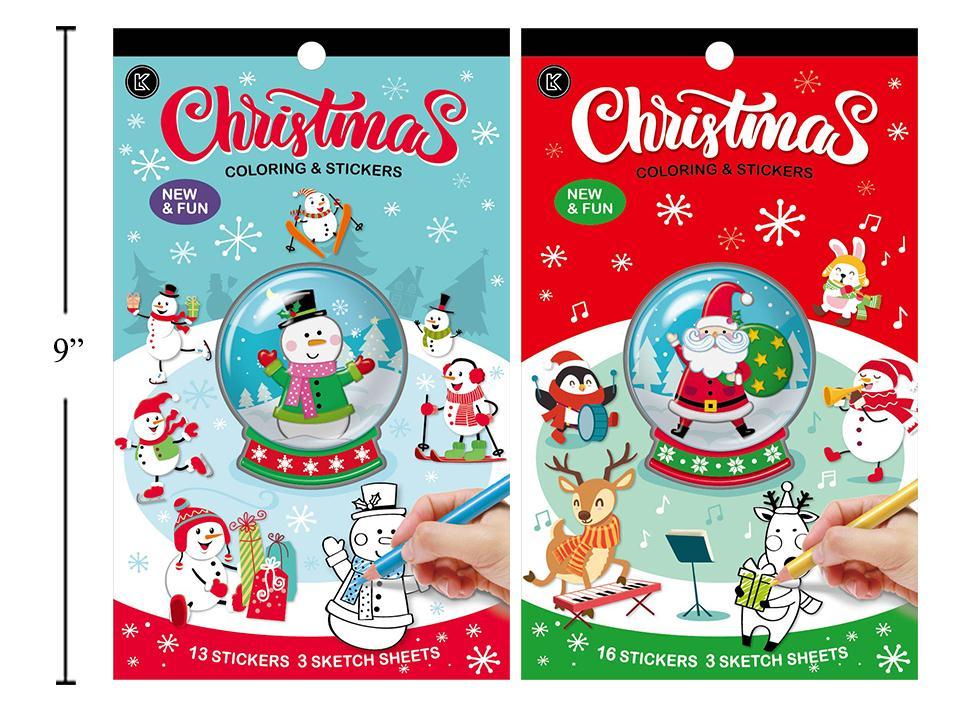 S.Secrets Xmas Laser Pop-Up Coloring Sticker Book,2/s,9''x5.5''