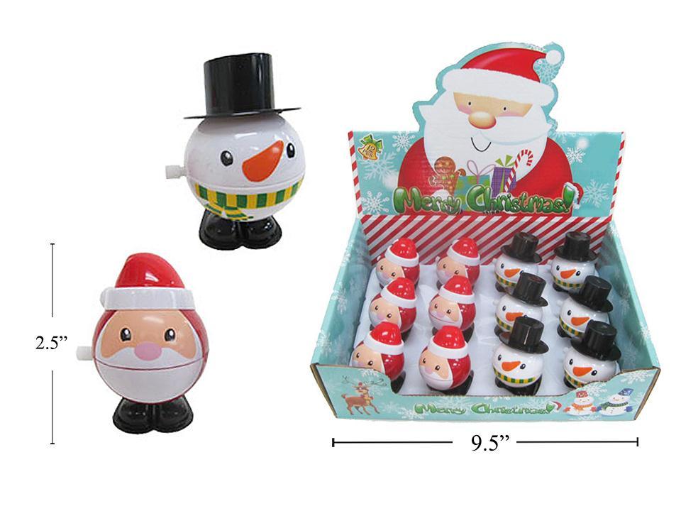 S.Secrets 2'' Santa/Snowman Wind-Up Toys, 2/s, 12/PDQ, upc