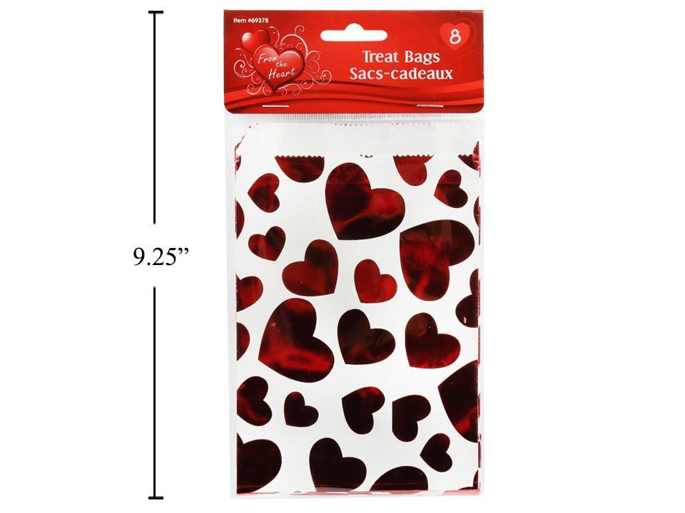 V'tines 8ct. Paper Treat Bags with Hearts Design, pbh