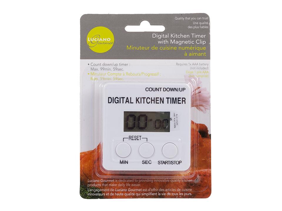 L.Gourmet Digital Kitchen Timer with Magnet and Clip